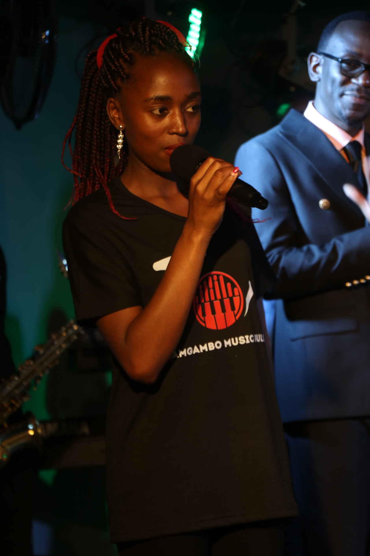 Vocalist leading worship